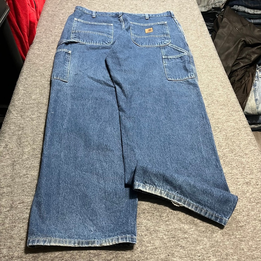 Carhartt B13 DST Original Dungaree Fit Carpenter Jeans Blue 35x30 Mens CHEK DESC